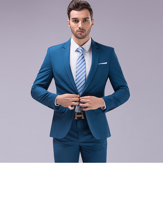 Men's Suit (Set of 2 pieces) Jacket Trouser 69%polyester+28%rayon+3%spandex Men's suits (314300813)