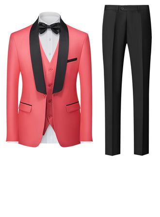 Men's Suit (Set of 3) Jacket Trouser Vest Classic Men's 69%polyester+28%rayon+3%spandex Men's suits (314300855)