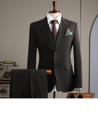 Men's Suit (Set of 3) Jacket Trouser Vest Classic Vintage Men's Polyester Men's suits (314308251)