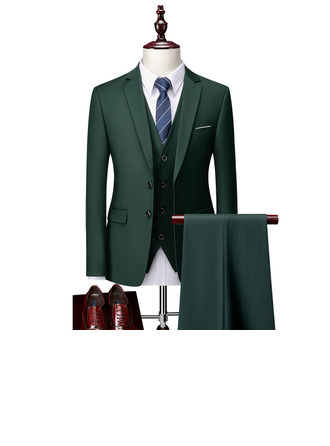 Men's Suit (Set of 3) Jacket Trouser Vest Men's Formal 69%polyester+28%rayon+3%spandex Men's suits (314300316)