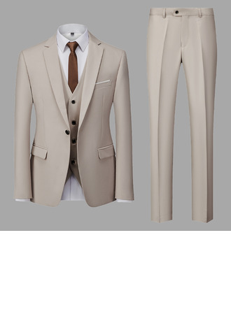 Men's Suit (Set of 3) Jacket Trouser Vest Men's Modern 69%polyester+28%rayon+3%spandex Men's suits (314302550)