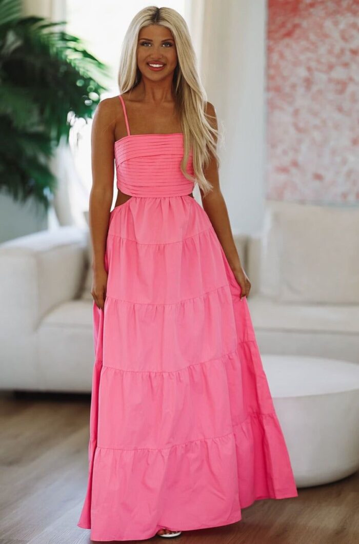 One Lucky Girl Maxi Dress - Pink